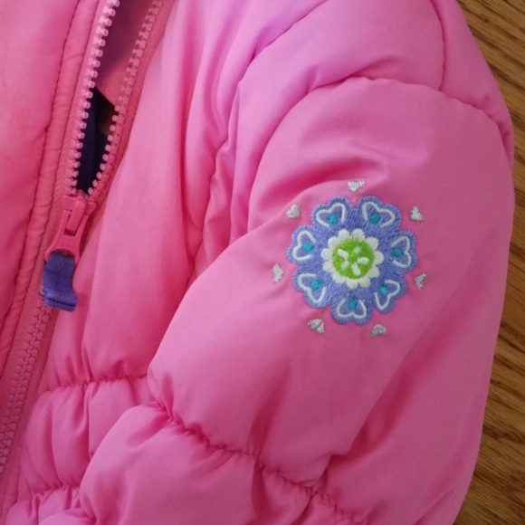 Weathertamer Toddler Pink Quilted Puffer Jacket - Picture 3 of 7
